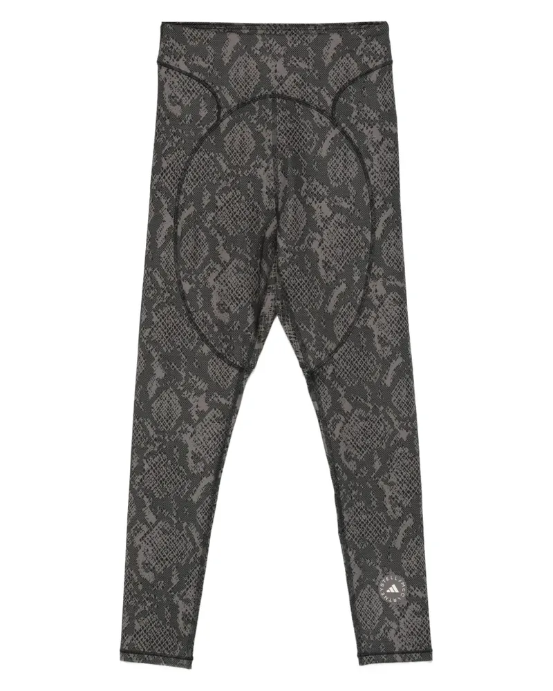 adidas TruePurpose Leggings mit Schlangenleder-Print - Schwarz Schwarz
