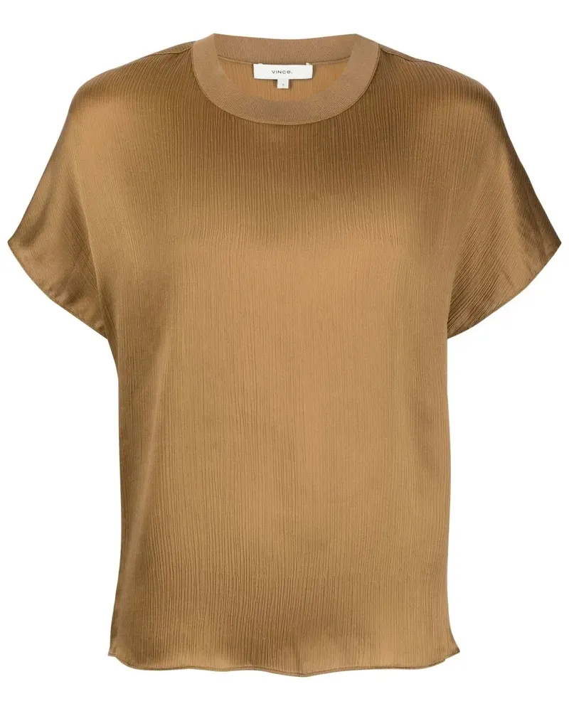 Vince T-Shirt mit rundem Ausschnitt - Braun Braun