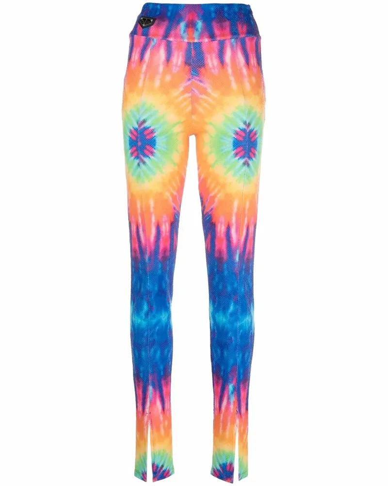 Philipp Plein Leggings mit Batikmuster - Blau Blau