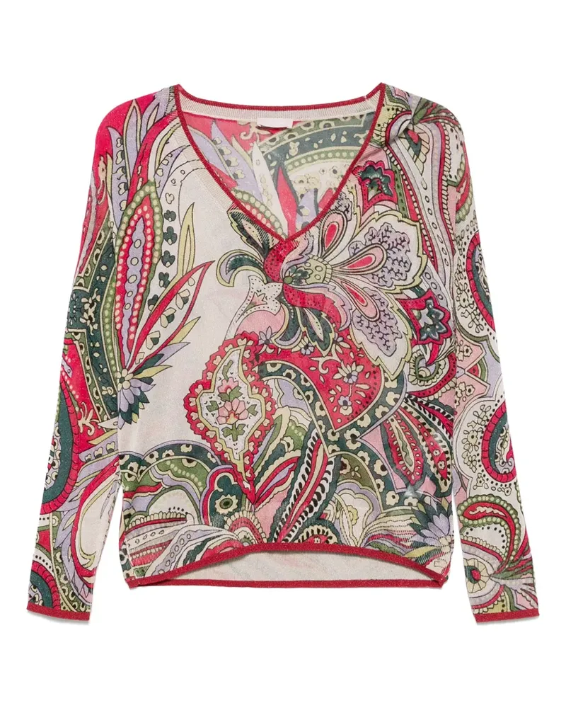 Liu Jo Oberteil aus Bandana-Jacquard - Rosa Rosa