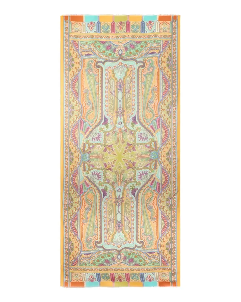 Etro Schal mit Paisleymuster - Gelb Gelb