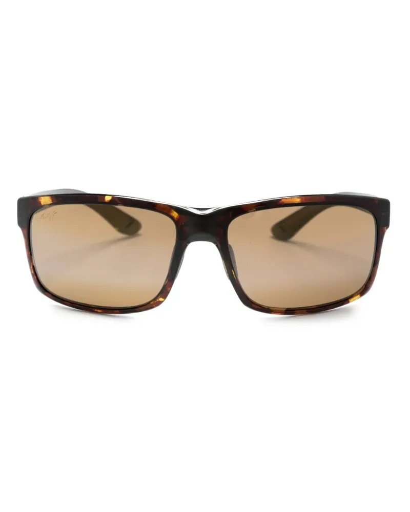 Maui Jim Pokowai Sonnenbrille mit eckigem Gestell - Braun Braun