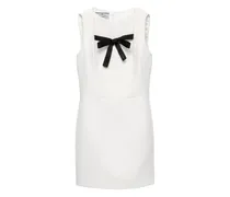 Ärmelloses Kleid mit Schleifendetail - Weiß