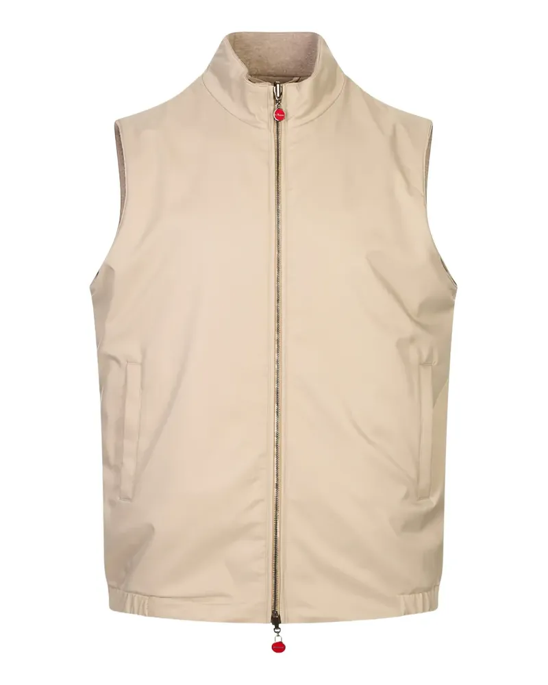 Kiton reversible zip-fastening vest - Nude Nude