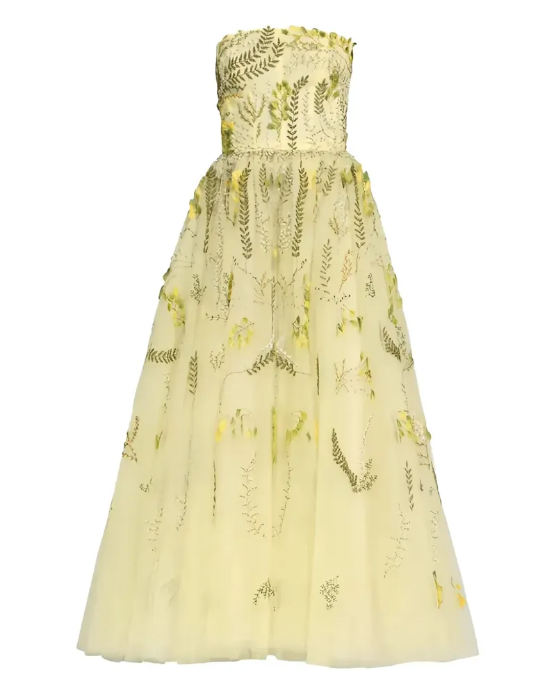 Monique Lhuillier Ärmelloses Kleid - Gelb Gelb