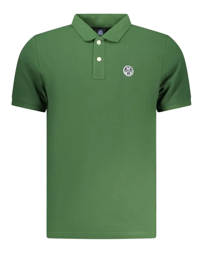 North Sails logo-patch piqué polo shirt - Grün Grün