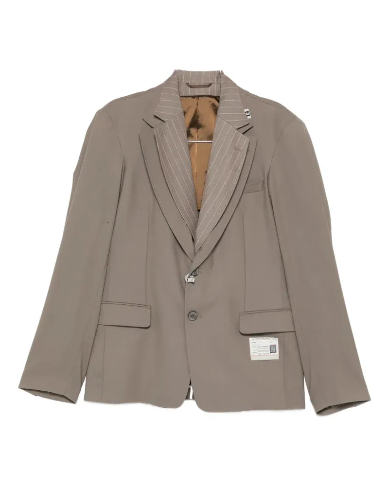 MIHARAYASUHIRO pinstripe-lapel blazer - Nude Nude