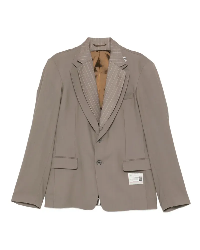 MIHARAYASUHIRO pinstripe-lapel blazer - Nude Nude