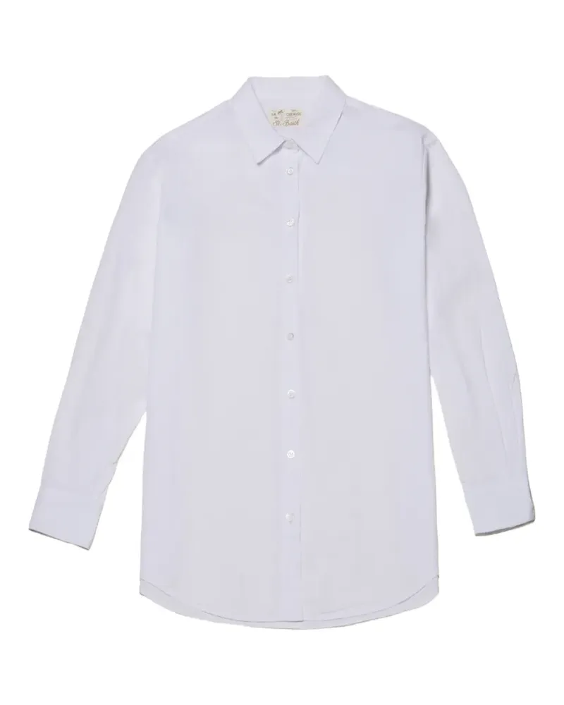 MC2 Saint Barth lettering-embroidered shirt - Weiß Weiß