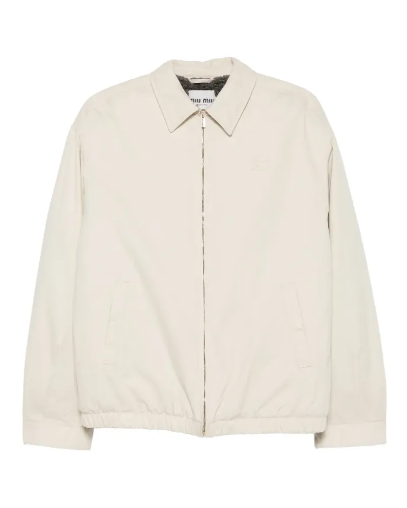Miu Miu Jacke mit Logo-Stickerei - Nude Nude