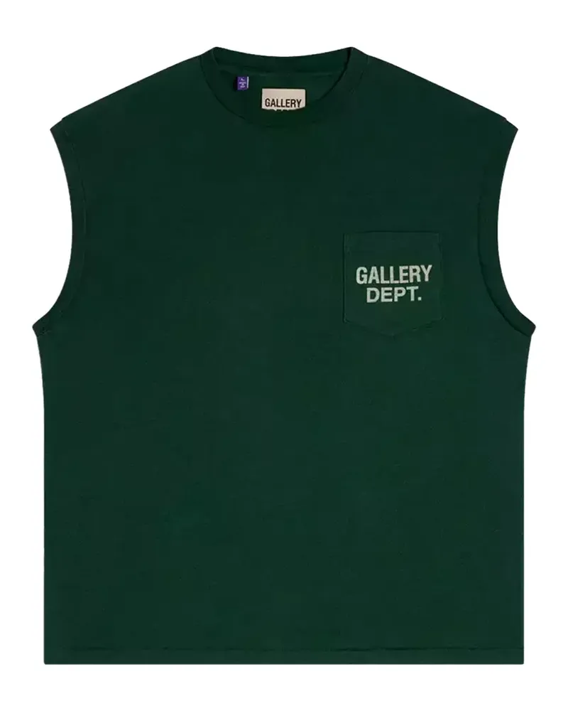 GALLERY DEPT. logo-print sleeveless T-shirt - Grün Grün
