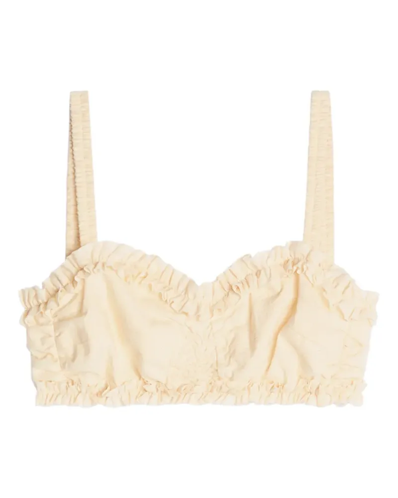 Dries van Noten Top mit Rüschen - Nude Nude