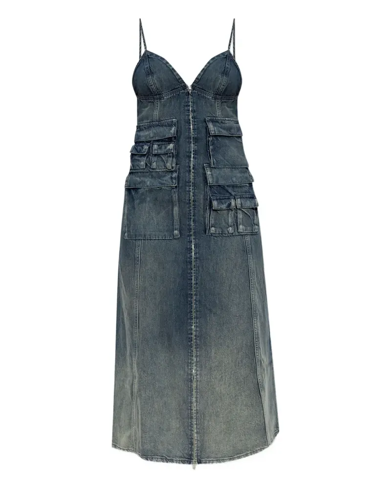 Diesel Jeans-Midikleid mit Reißverschluss - Blau Blau