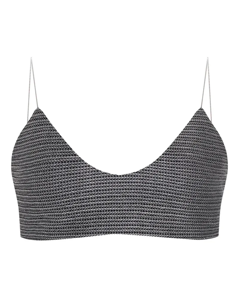 Gloria Coelho x Isabella Fiorentino Top mit Kettenriemen - Silber Silber