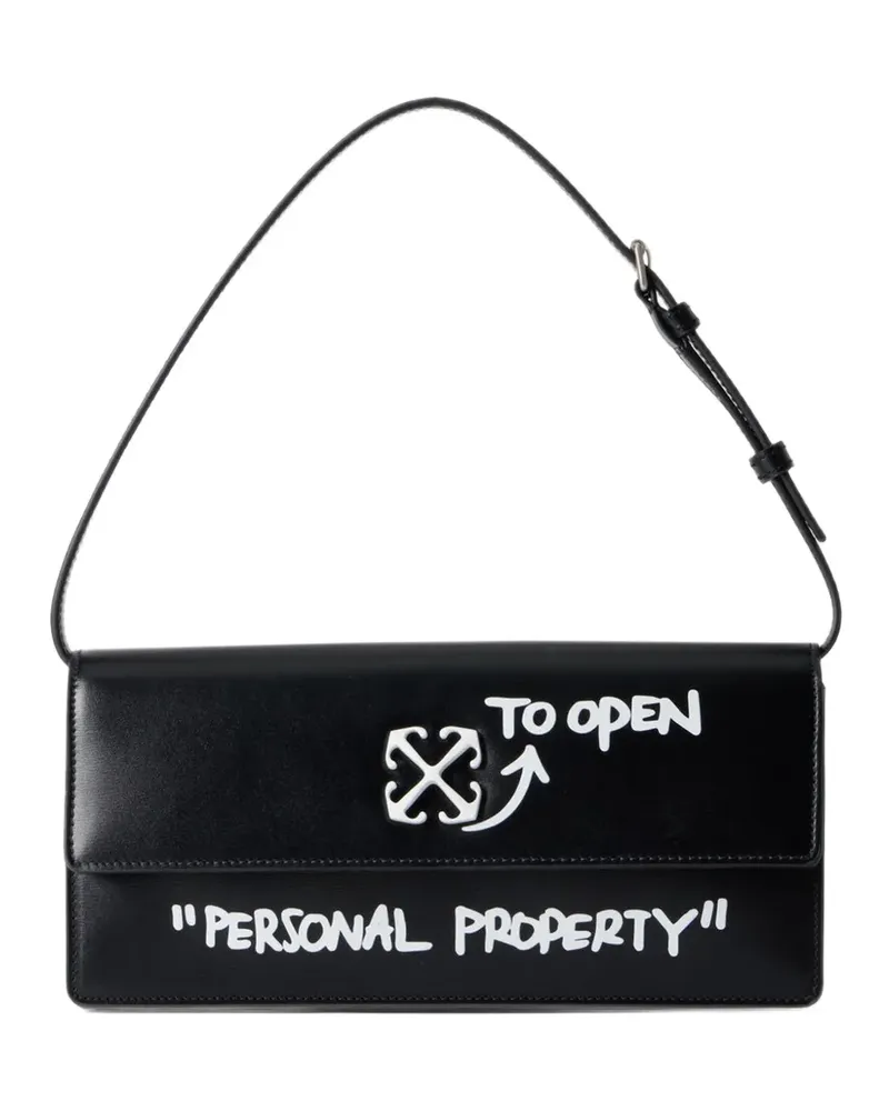 OFF-WHITE Jitney 1.0 Quote Schultertasche - Schwarz Schwarz