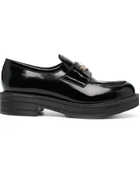 Moschino Loafer mit Logo-Schild Schwarz