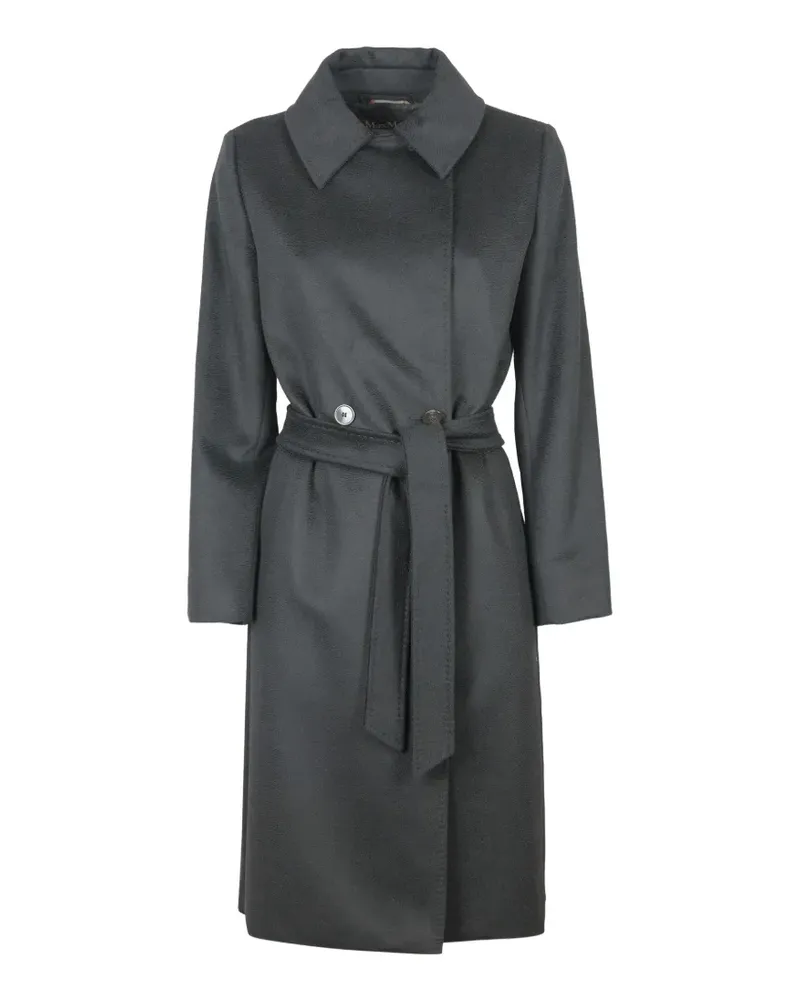 Max Mara Doppelreihiger Studio Bcollag Mantel mit Gürtel - Schwarz Schwarz