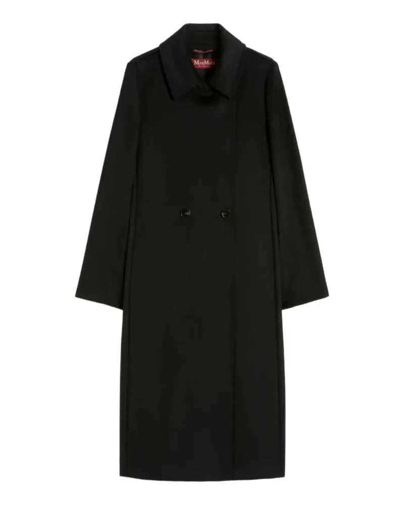 Max Mara Mantel mit Gürtel - Schwarz Schwarz