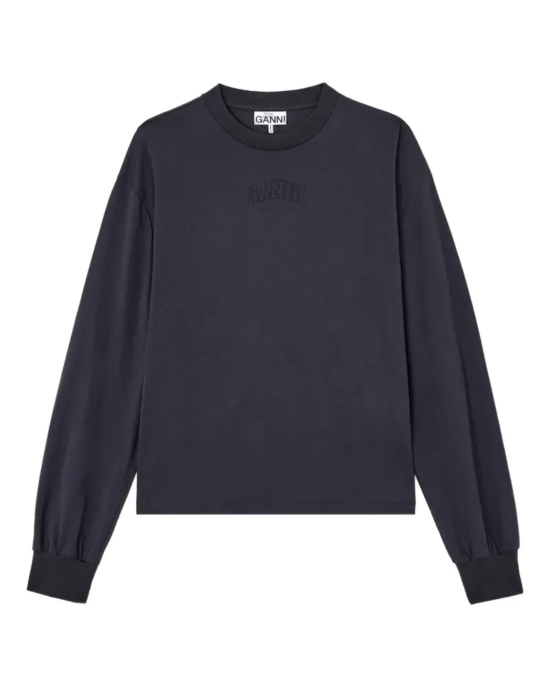 Ganni Sweatshirt mit Logo - Grau Grau