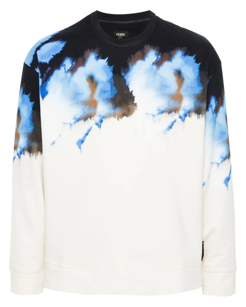 Fendi Sweatshirt mit Logo-Patch - Nude Nude