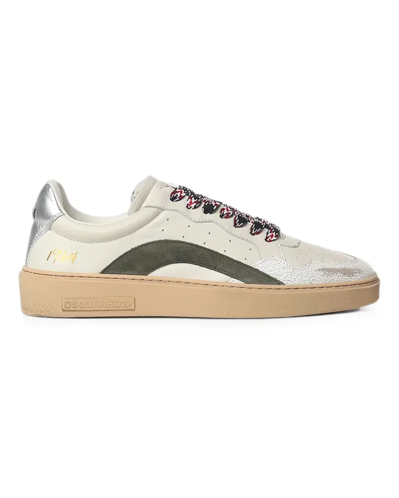 Dsquared2 Rider distressed-effect panelled sneakers - Nude Nude