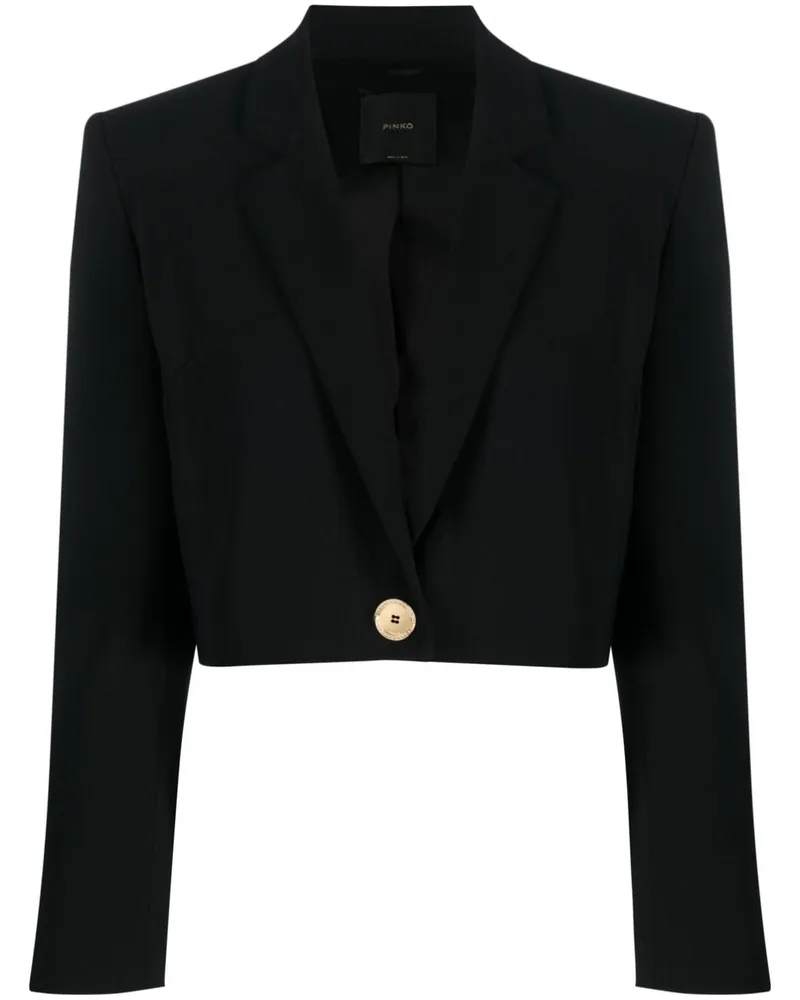 Pinko Einreihiger Cropped-Blazer Schwarz