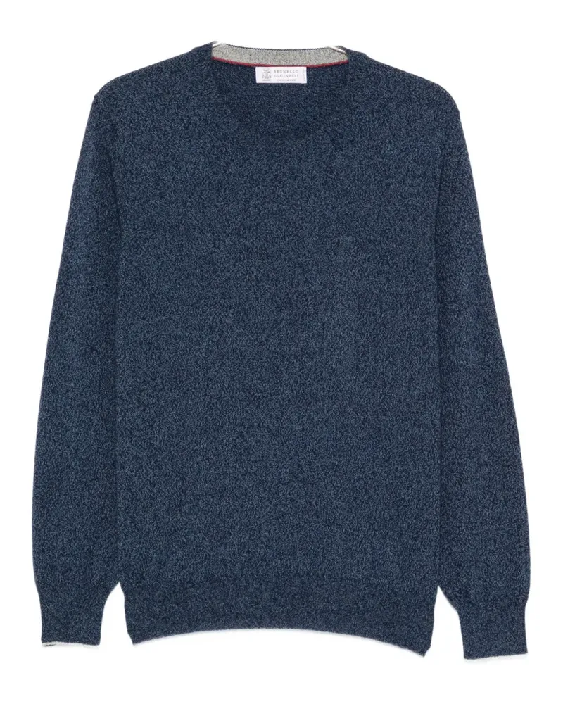 Brunello Cucinelli cashmere crew-neck sweater - Blau Blau