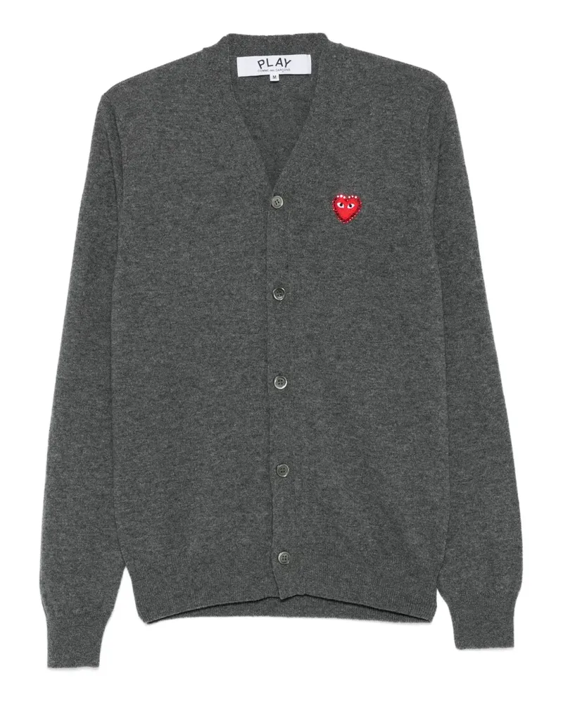 Comme des Garçons Cardigan mit Herzemblem - Grau Grau
