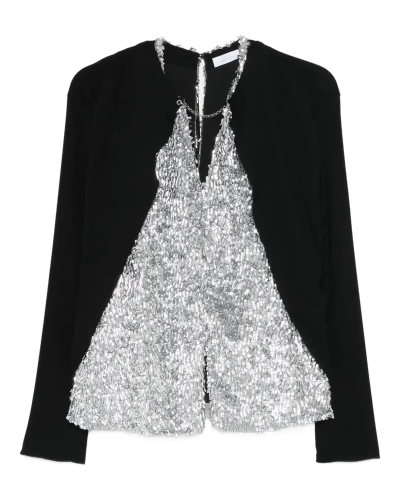 Paco Rabanne sequin embellished top - Schwarz Schwarz