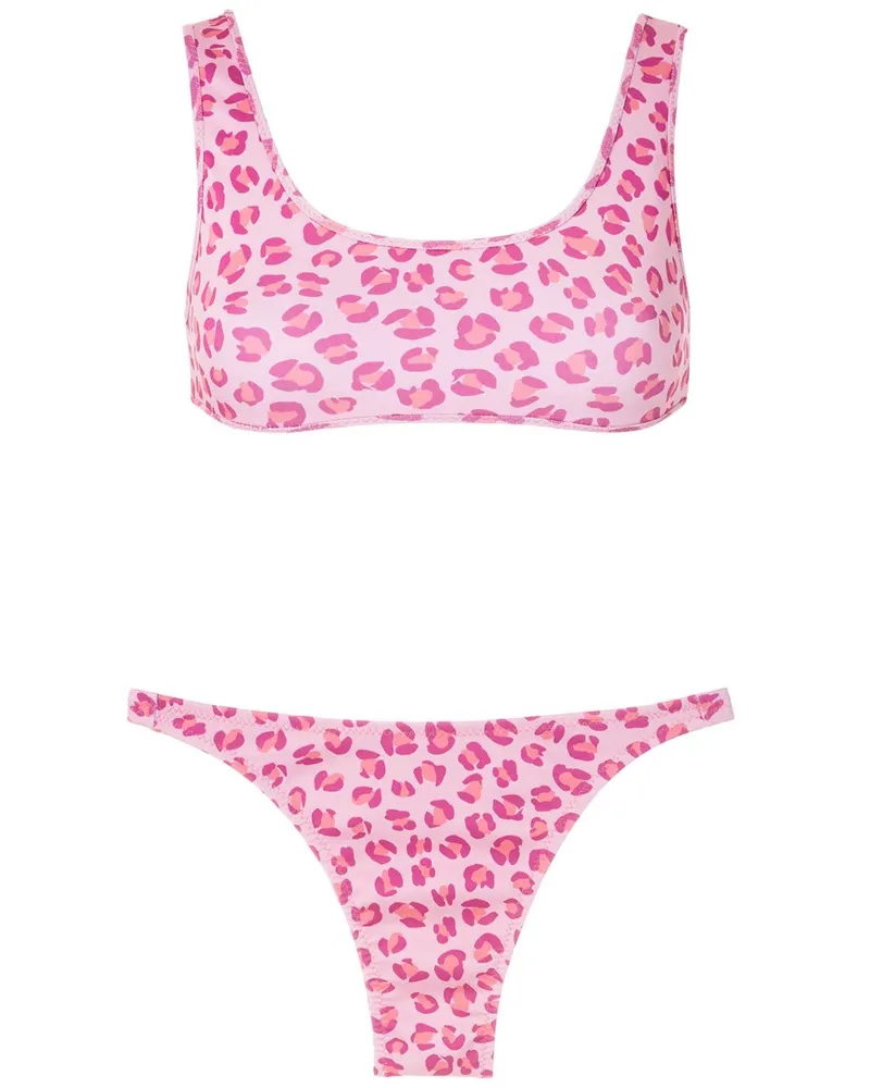 Amir Slama Bikini mit Leoparden-Print - Rosa Rosa