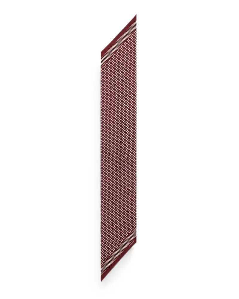 Saint Laurent Lavallière scarf in silk twill - Rot Rot