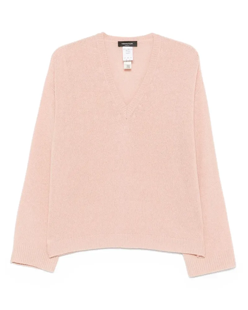 Fabiana Filippi Kaschmirpullover mit V-Ausschnitt - Rosa Rosa
