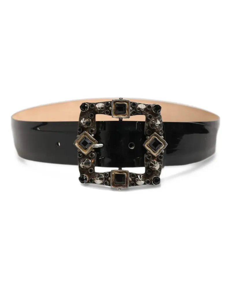 Dolce & Gabbana crystal-embellished studded belt - Schwarz Schwarz