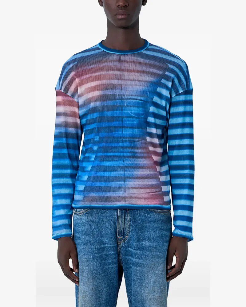 Jean Paul Gaultier Gestreiftes Oberteil - Blau Blau