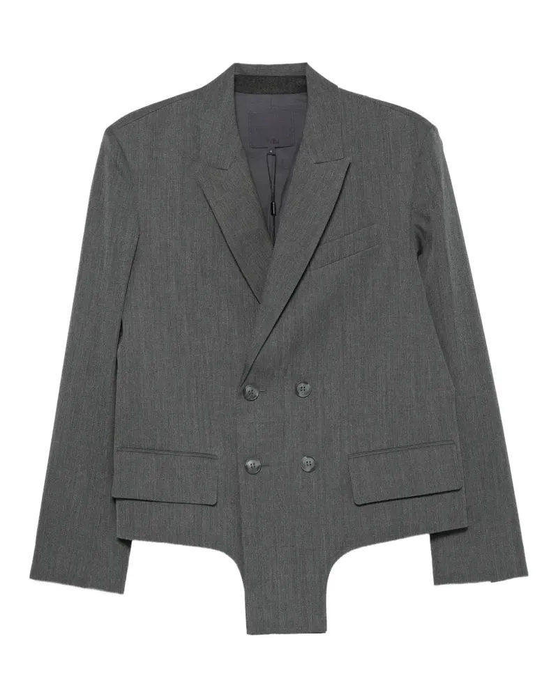 tibi double-breasted wool blazer - Grau Grau