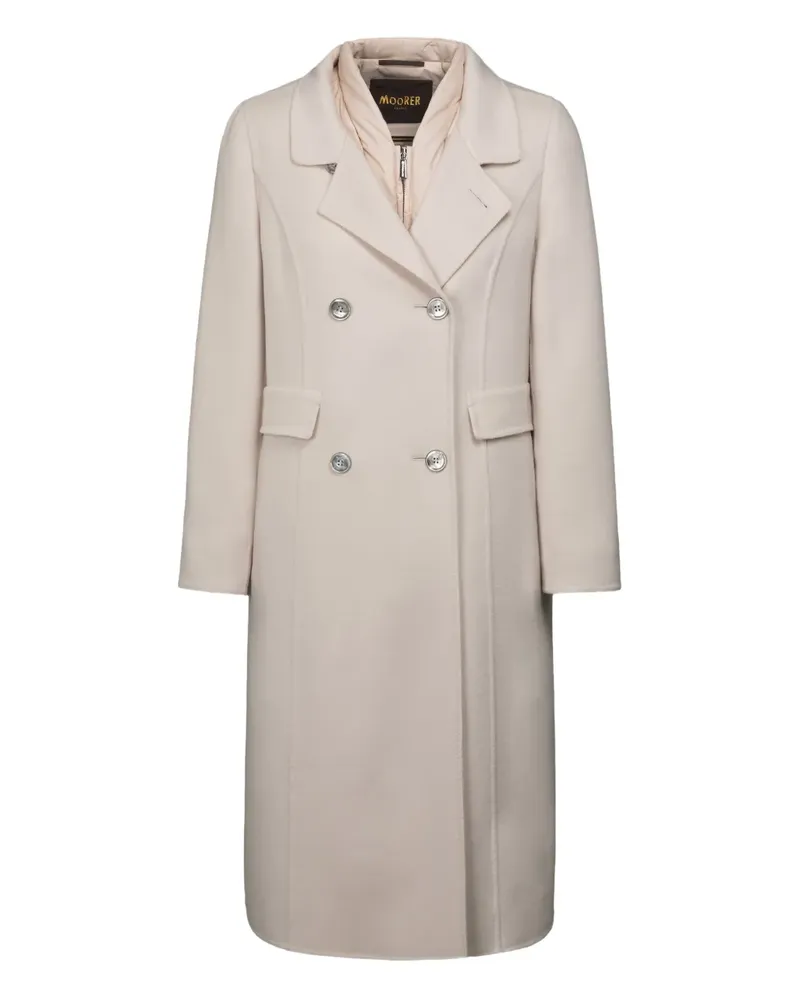 MOORER Almeida-CWX double-breasted coat - Nude Nude