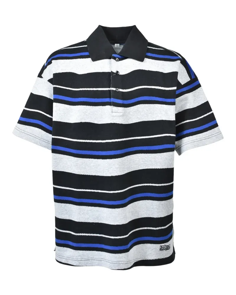 Napa By Martine Rose Gestreiftes Ego SS Poloshirt - Schwarz Schwarz