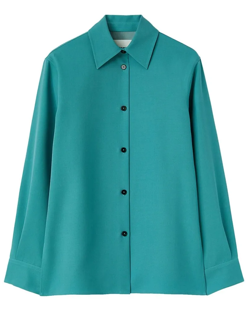 Jil Sander Hemd mit spitzem Kragen - Blau Blau