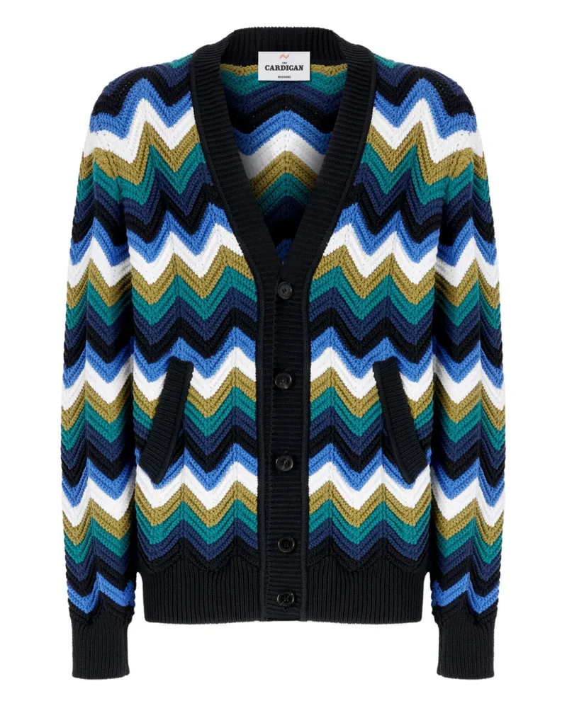 Missoni Cardigan mit Zickzackmuster - Blau Blau