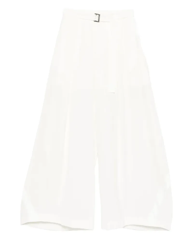 Sacai buckle trousers - Weiß Weiß