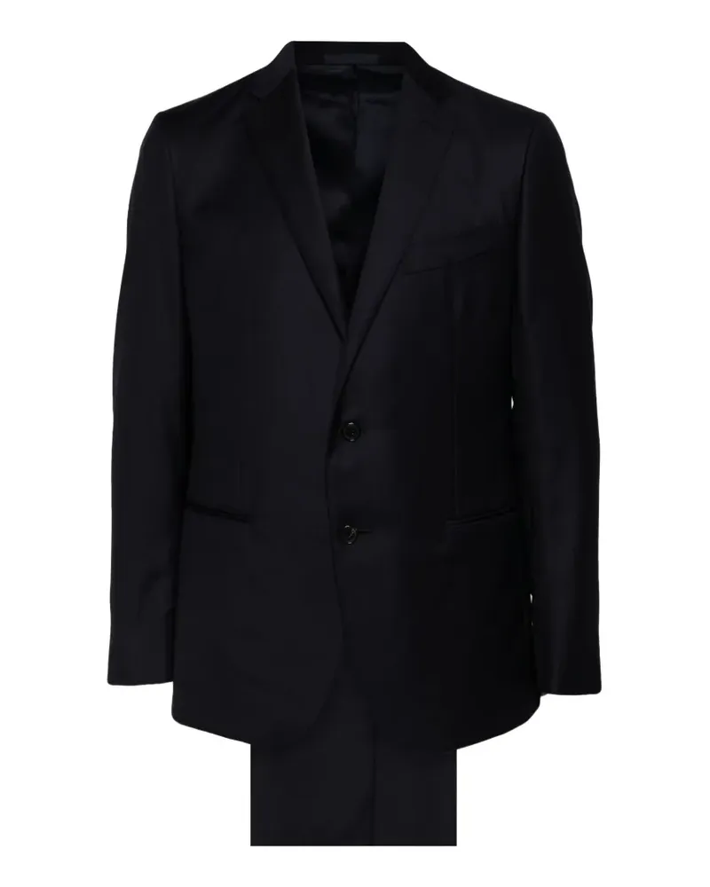 Caruso notched-lapel single-breasted suit - Blau Blau