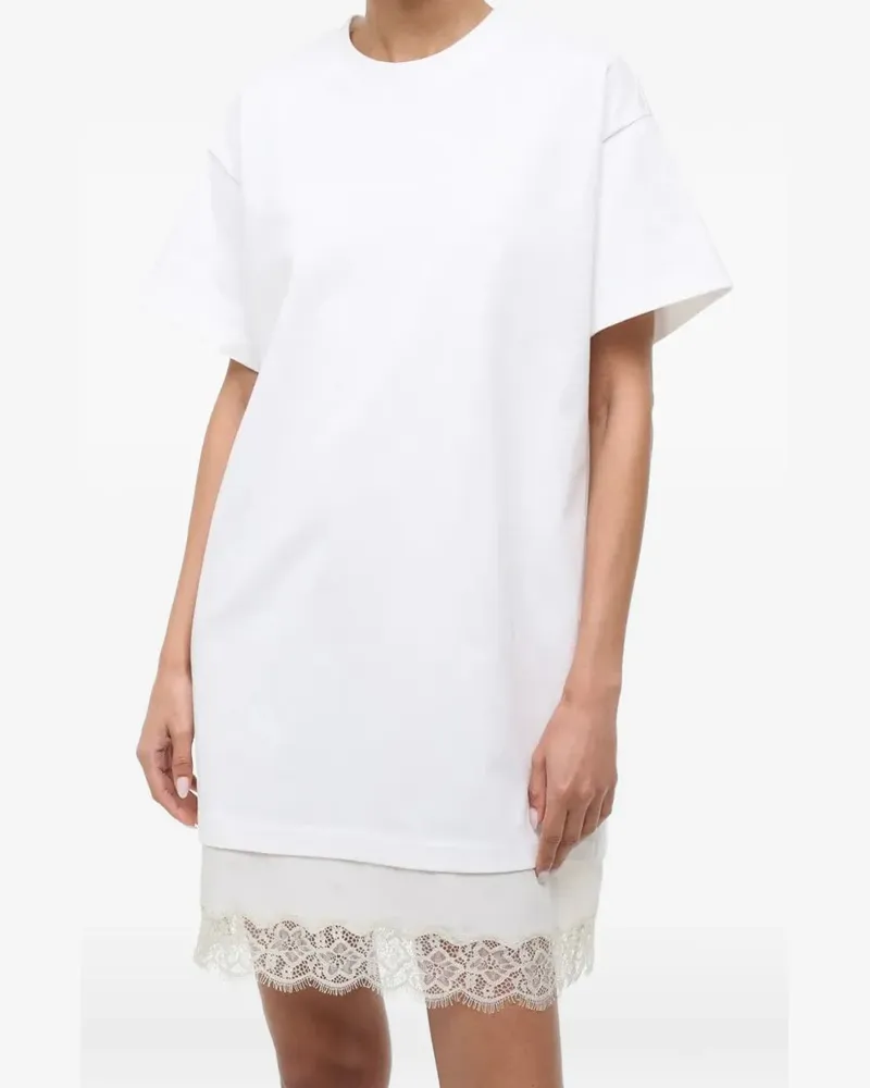 STAUD Grier lace-trim mini dress - Nude Nude