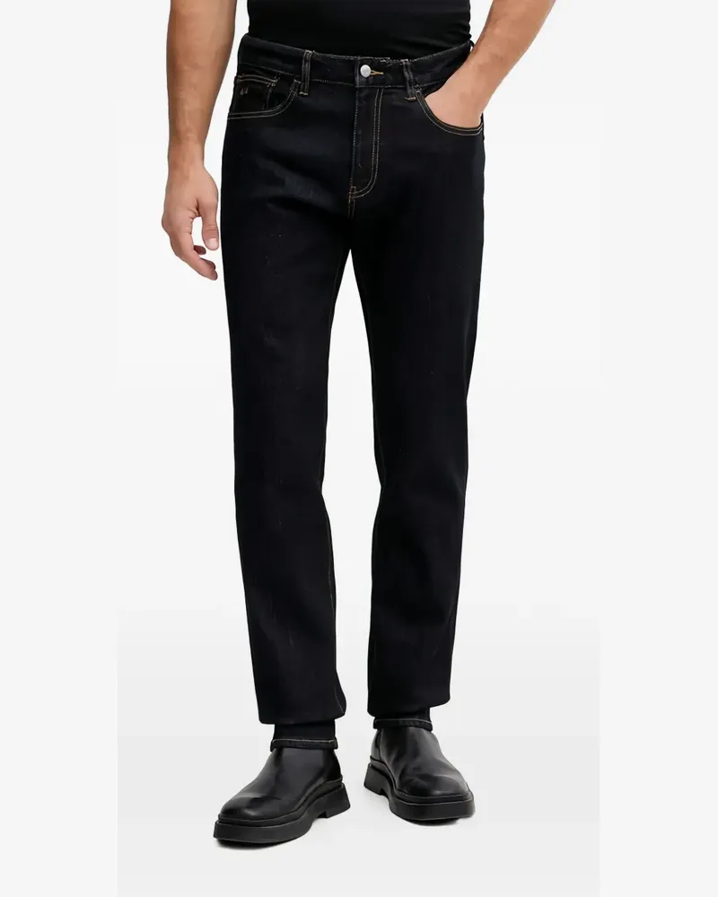 Armani Exchange logo-patch jeans - Blau Blau