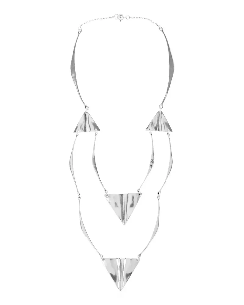 Isabel Marant Halskette mit dreieckigem Anhänger - Silber Silber