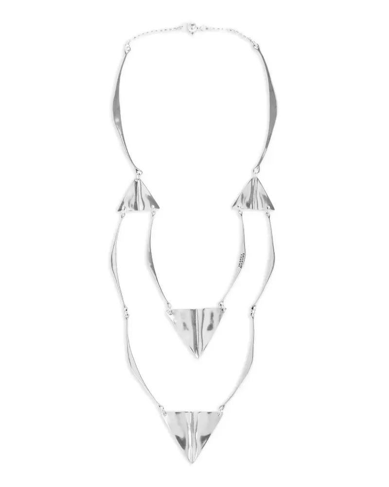 Isabel Marant Halskette mit dreieckigem Anhänger - Silber Silber