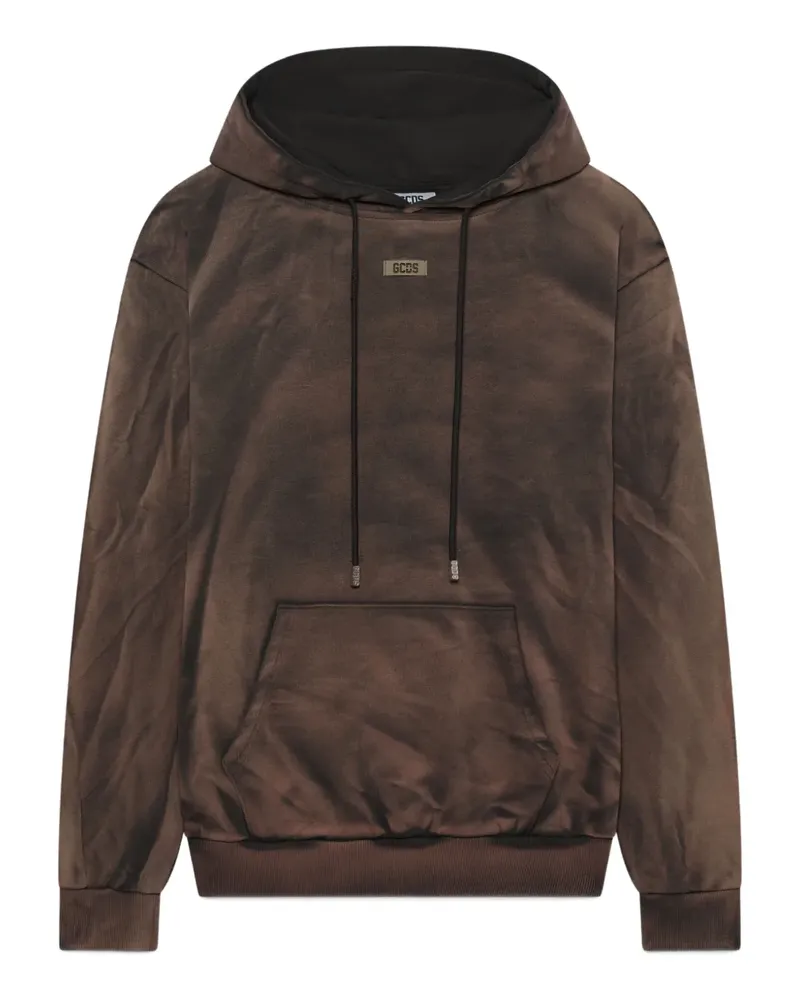 GCDS Hoodie mit Logo-Patch - Braun Braun