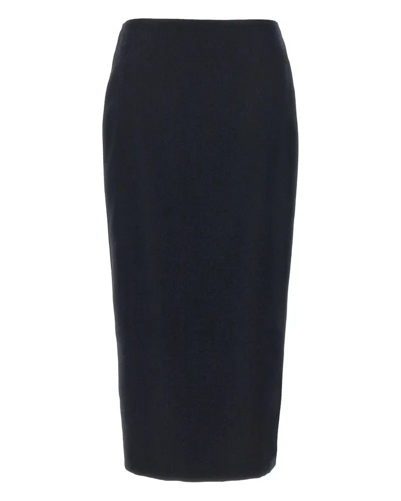 Blazé Milano Sussex Longuette Midirock mit Reißverschluss - Blau Blau