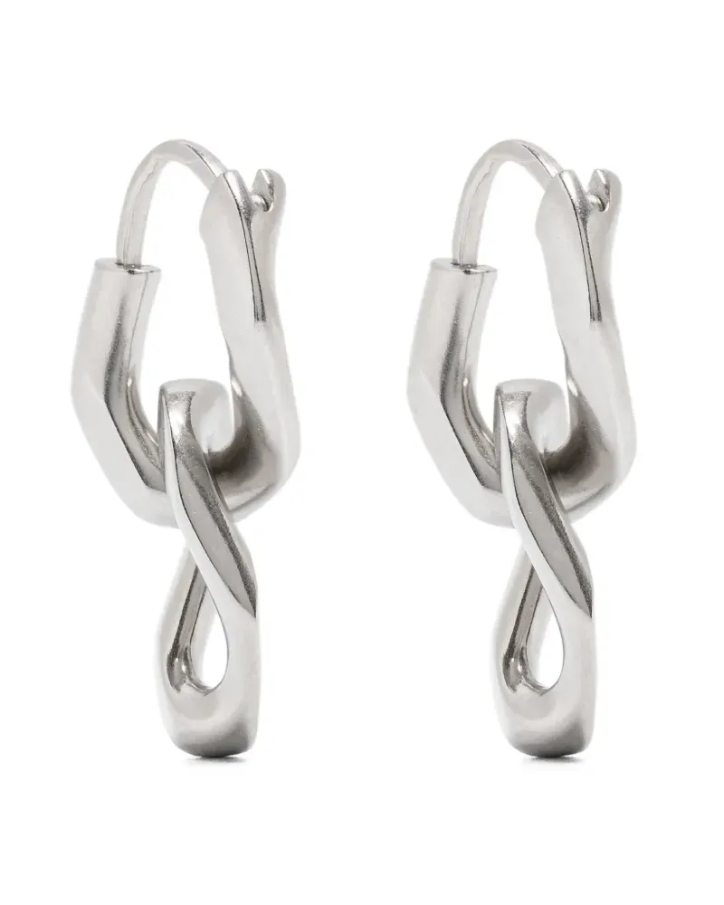 Maison Margiela Creolen mit Logo-Gravur - Silber Silber