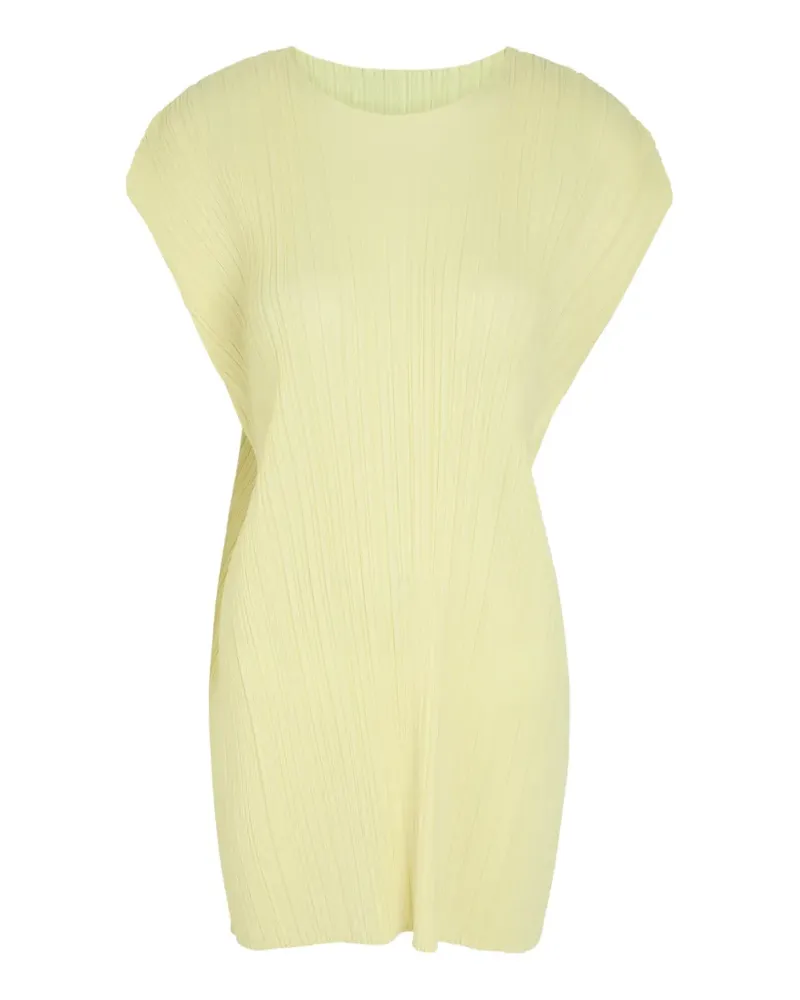 Issey Miyake Minikleid mit angeschnittenen Ärmeln - Gelb Gelb