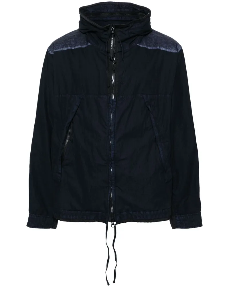 C.P. Company 50 Fili Gum Kapuzenjacke mit Goggles-Detail - Blau Blau